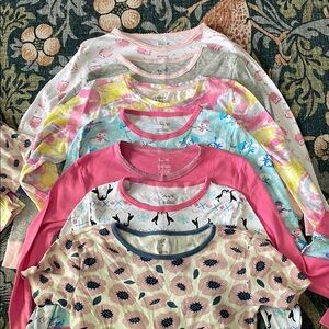 Ultimate Kids Pajama Lot Bundle - 7 tops 5 bottoms